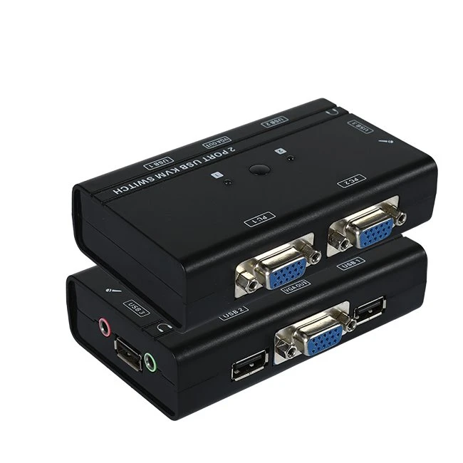 3개의 USB 2.0 포트가 있는 2개의 포트 USB VGA 공유 스위치