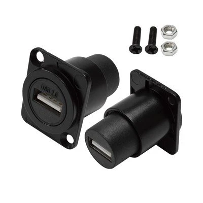 D형 USB 2.0 패널 마운트 커넥터 커플러