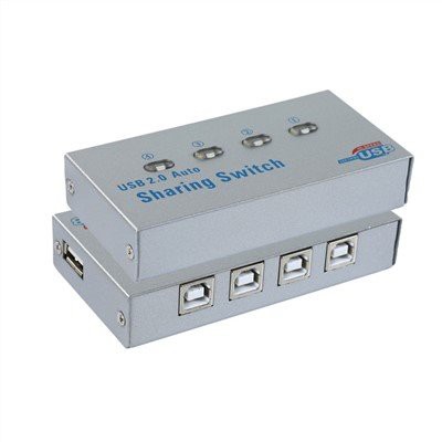 흰색 4 In 1 Out USB 2.0 공유 스위치