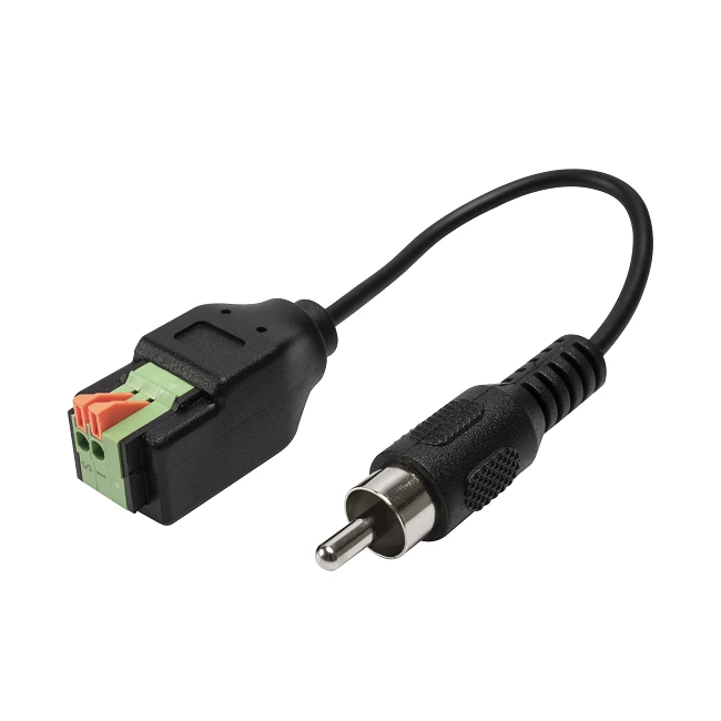 RCA Pluggable Male To Terminal Block Connection Adapter Cable