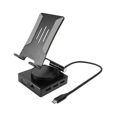 10-in-1 360도 회전 브래킷이 있는 USB C 도킹 스테이션