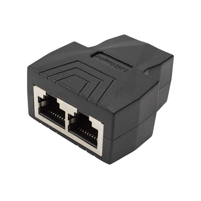 RJ45 1 내부에 PCB 보드가 있는 2포트 암 스플리터 네트워크 어댑터 8P8C 익스텐더