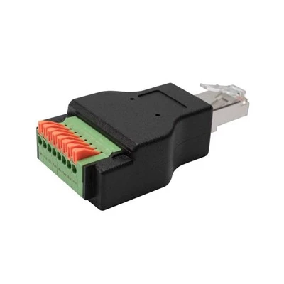 Rj45 남성 - 스프링 8핀 터미널 블록 어댑터