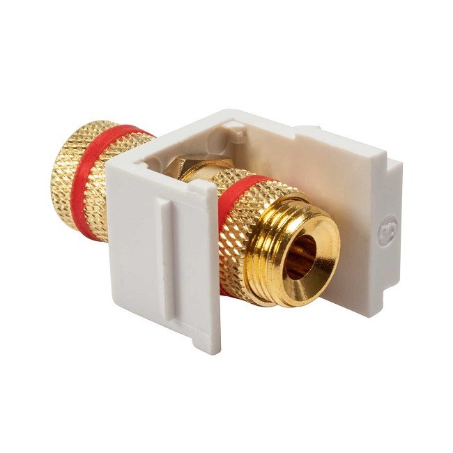 Speaker Banana Connector Socket Female Port Screw Type Binding Post Snap in Adapter Inline Coupler For Wall Plate Outlet Panel